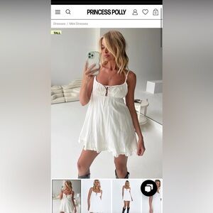 Princess Polly Empress of Love Mini Dress in White